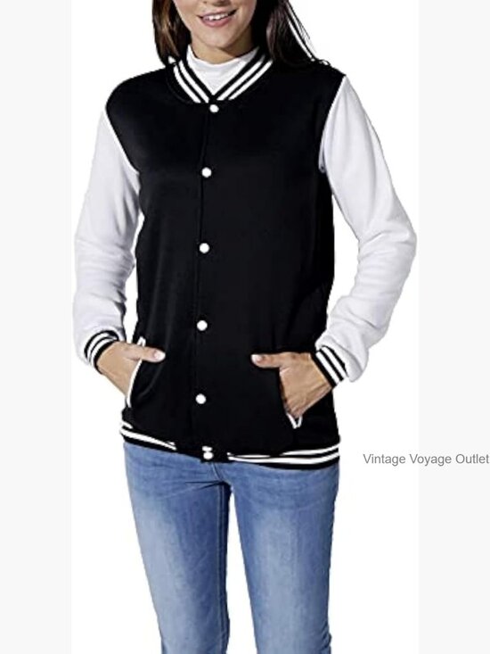 Other - Unisex Varsity Baseball Jacket Long Sleeve Button Down Track Coat